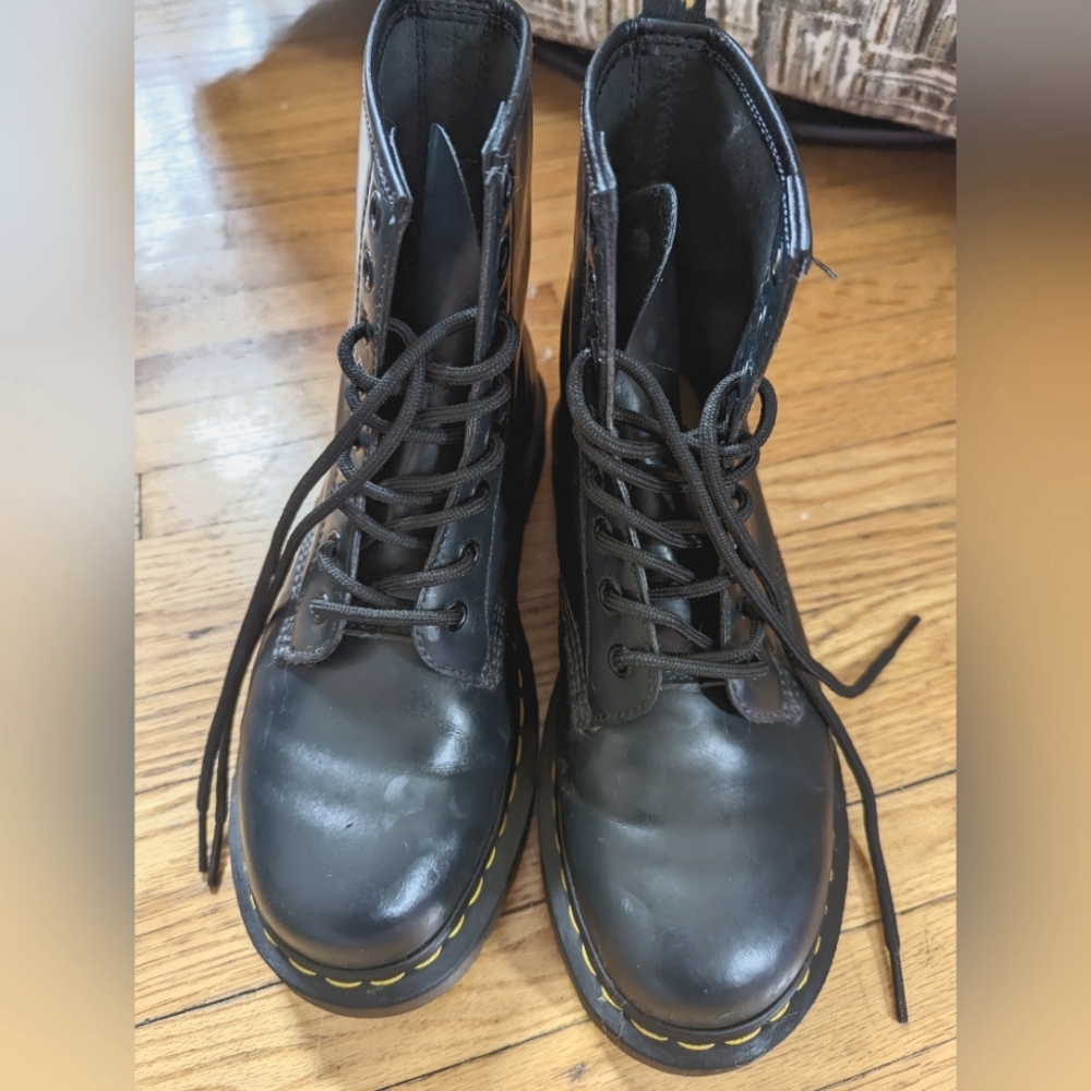 Dr. Marten's 1460 Classic Smooth Leather Lace-Up Boots - Navy - EU 38 Women's 7
